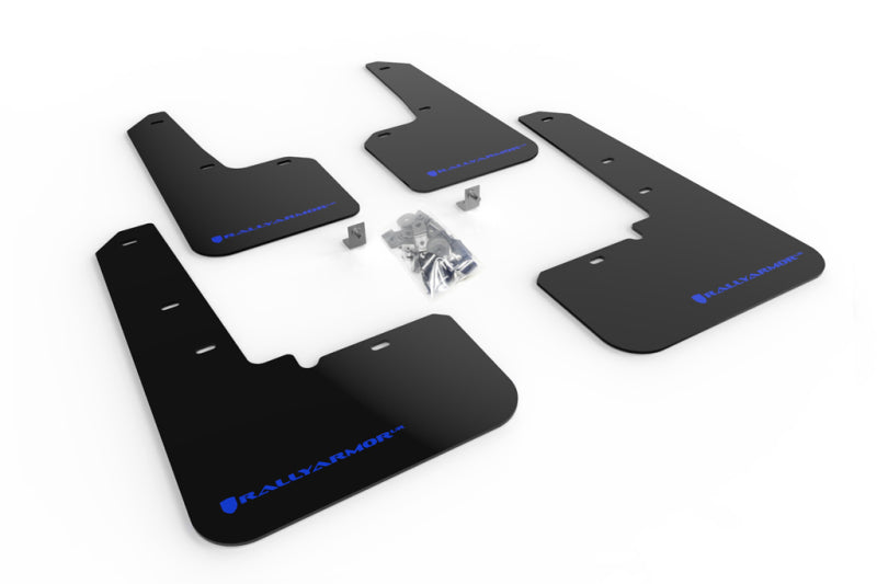 Rally Armor UR Mud Flaps - 2020-2025 Subaru Outback - Black/Blue Logo - #MF66-UR-BLK/BL
