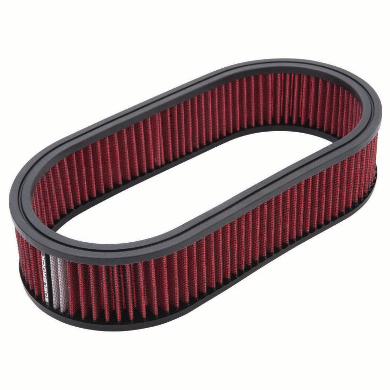 Edelbrock 1226 Air Cleaner Element Oval 2.5 in Tall Red with White Strip