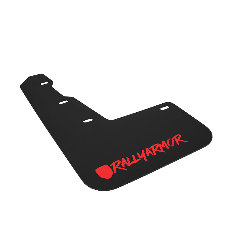 Rally Armor UR Mud Flaps - Universal - Black/Red Logo - #MF32-UR-BLK/RD-X