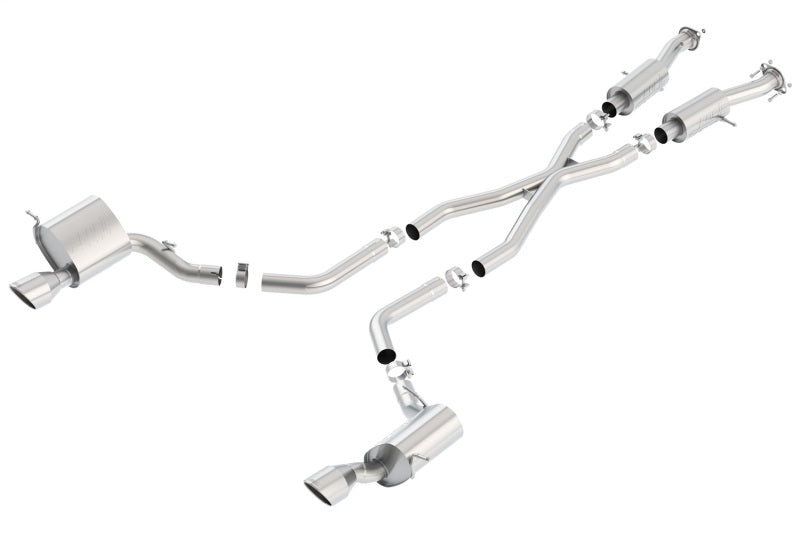 Borla 140632 2015 Jeep Grand Cherokee SRT8 S-Type Dual Round Rolled Exit Catback Exhaust - #140632
