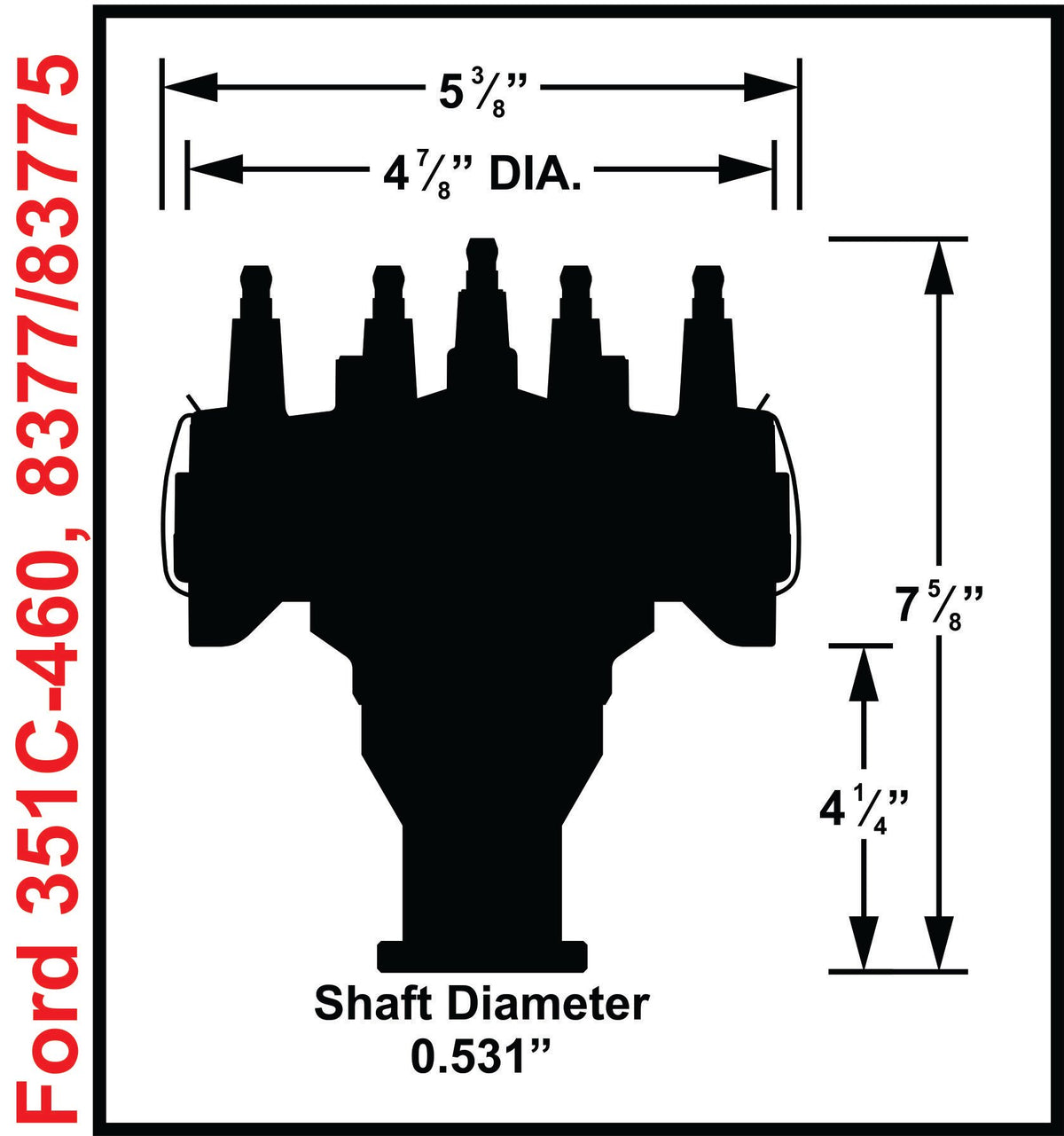MSD 83775 for Ford 351C – 460 Crank Trigger Distributor