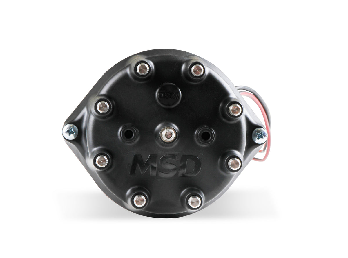 MSD 857731 Black Distributor for Ford 351C-460, Pro Billet, Small Cap, Steel Gear