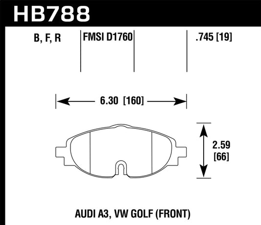 Hawk Performance HB788N.745 HP Plus Crossover Street/Motorsport Brake Pads