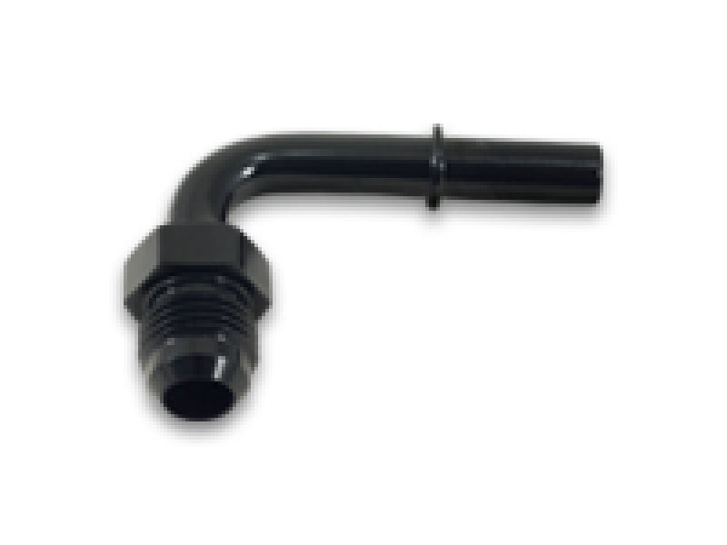 Vibrant 90 Degree Aluminum AN to Male Quick Connect Fitting -8AN - 0.375in Barb
