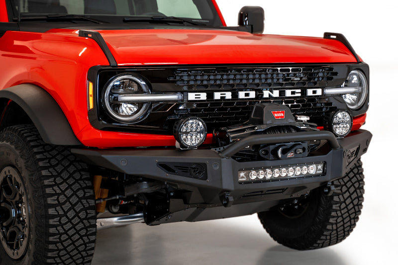 Addictive Desert Designs for 2021+ Ford Bronco Rock Fighter Front Bumper - Hammer Black