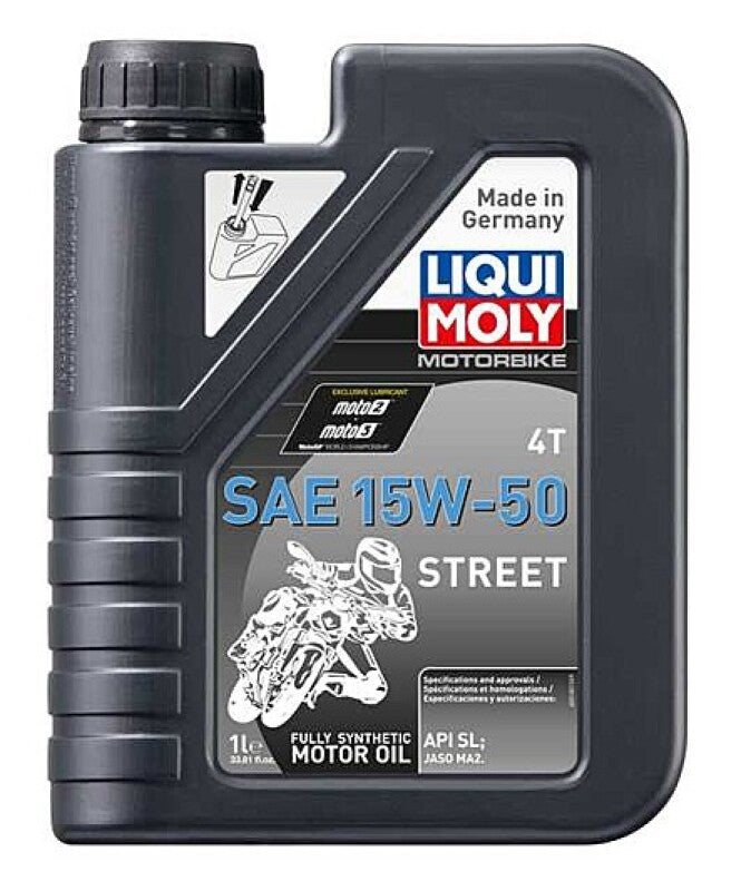 LIQUI MOLY 1L Motorbike 4T SAE 15W-50 Street (20058) - Pack of 6