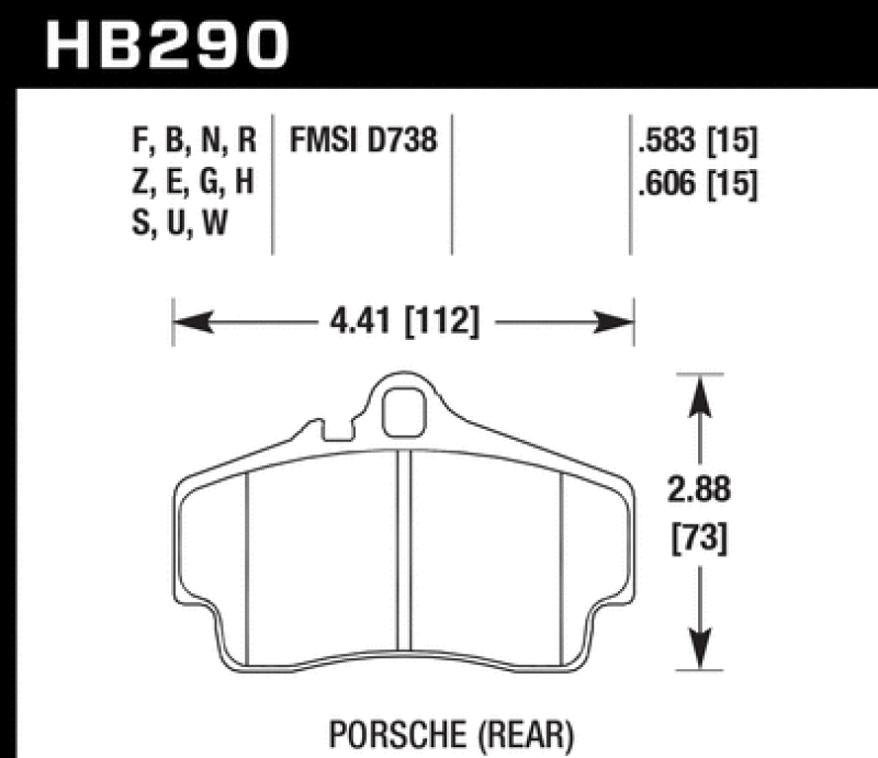 Hawk Performance HB290D.583 ER-1 Motorsport Brake Pads