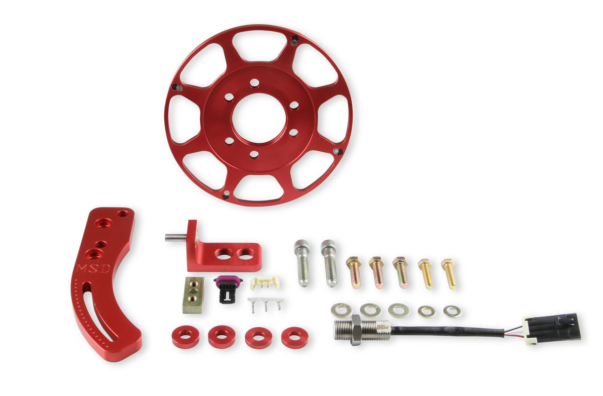 MSD 86201 Crank Trigger Wheel Kit - Flying Magnet - Hall-Effect - BBC - 8 in.