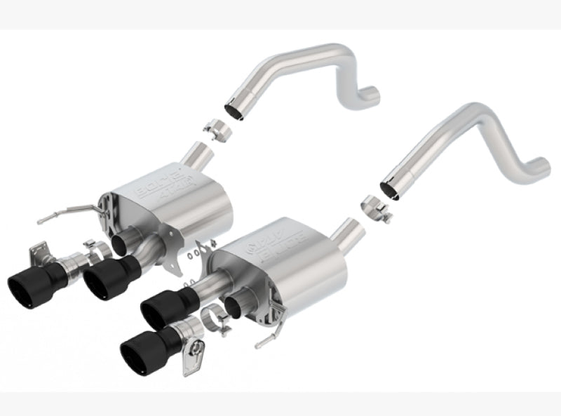 Borla 11903CB 2015+ Chevy Corvette C7 Z06 6.2L Axle Back ATAK Exhaust Black Quad Tips w/o AFM w/ NPP - #11903CB
