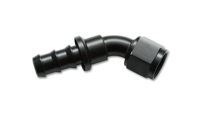 Vibrant Push-On 120 Degree Hose End Elbow Fitting - -8AN