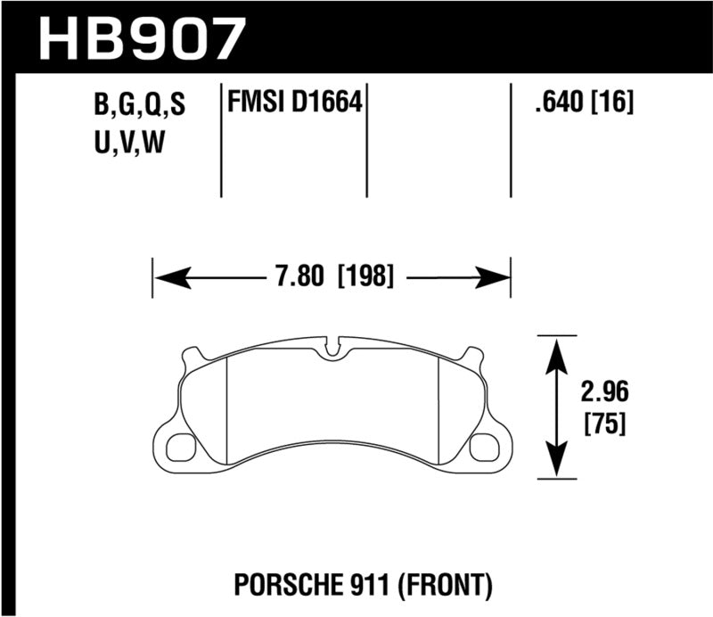 Hawk Performance HB907N.640 HP Plus Crossover Street/Motorsport Brake Pads