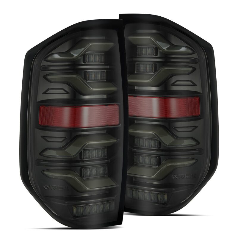 AlphaRex 672030 14-21 Toyota Tundra LUXX LED Taillights Alpha Black w/Activation Light/Sequential Signal