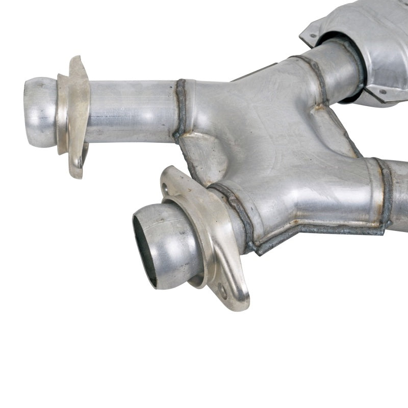BBK Performance 1810 Short Mid X-Pipe with Catalytic Converters (2-1/2 in) for 1979-1993 Ford Mustang (5.0L) with BBK Automatic Long Tube Headers Automatic Transmission