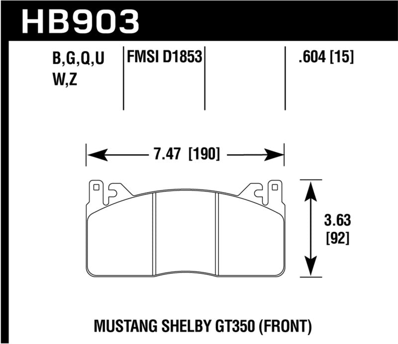 Hawk Performance HB903B.604 HPS 5.0 Street Brake Pads