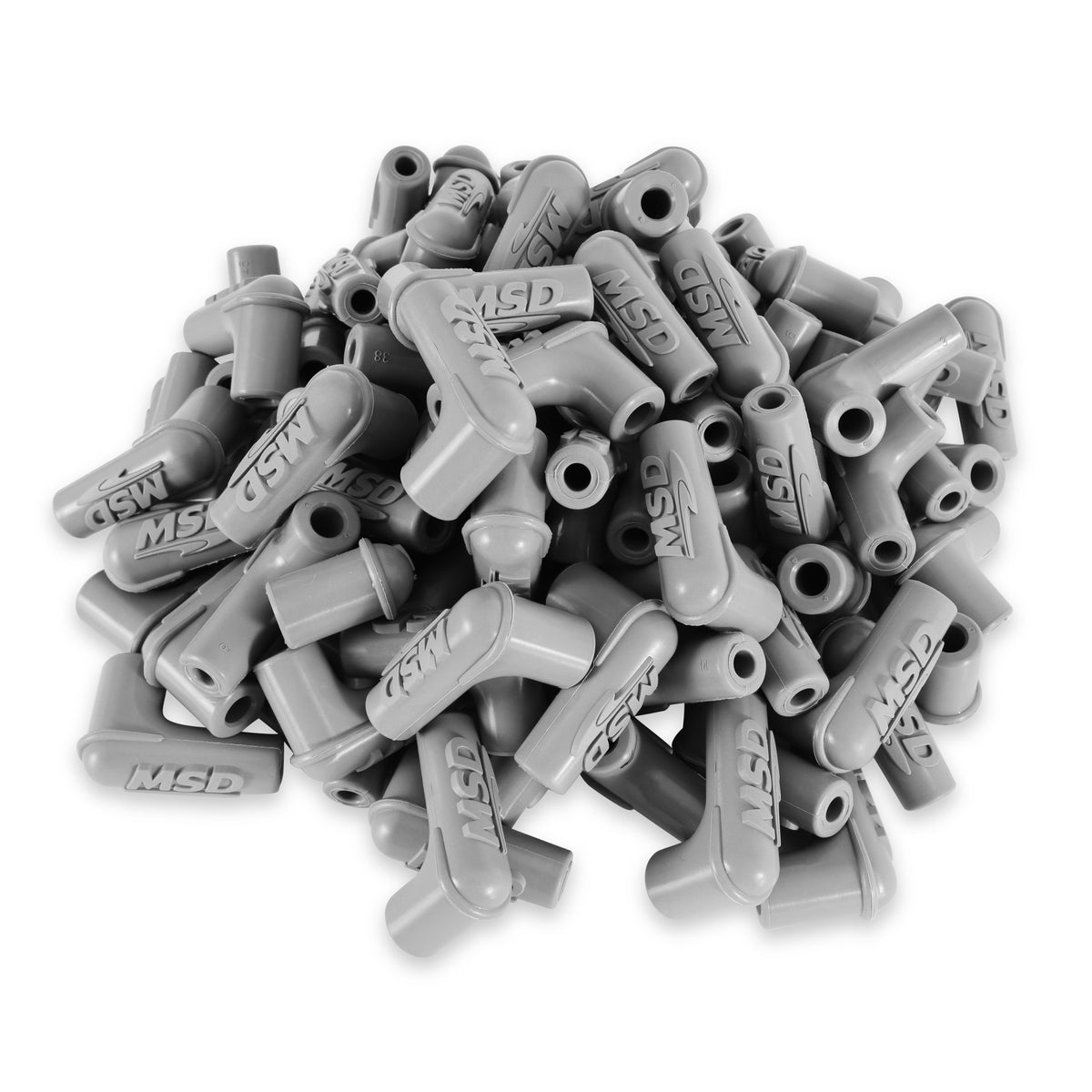 MSD 34515 90° Spark Plug Boot, Gray Silicone, 100each