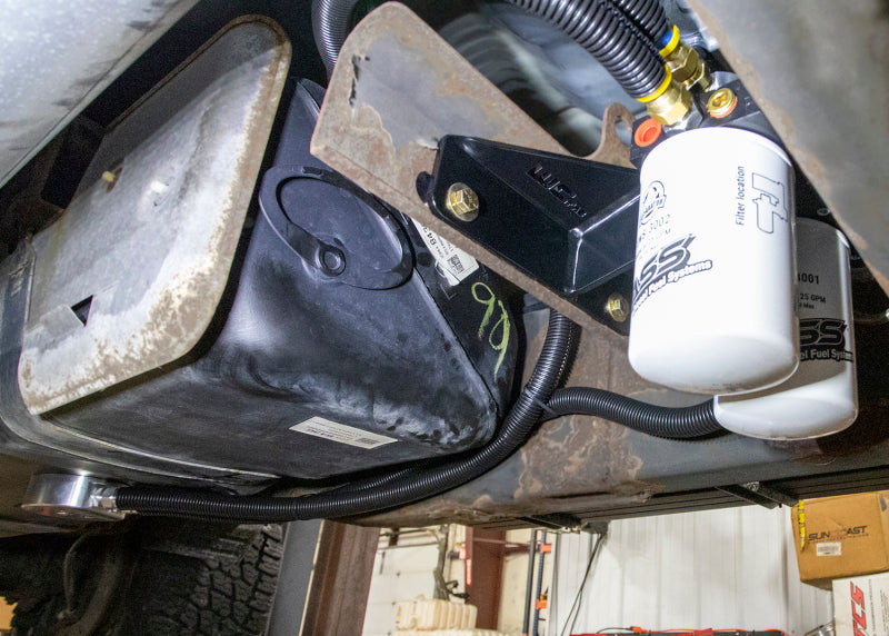 Wehrli Custom Fabrication WCF100269 FASS Fuel System Relocation Bracket (Crew Cab Only) for 2011-2016 Chevrolet Silverado / GMC Sierra 2500 HD / 3500 HD Duramax