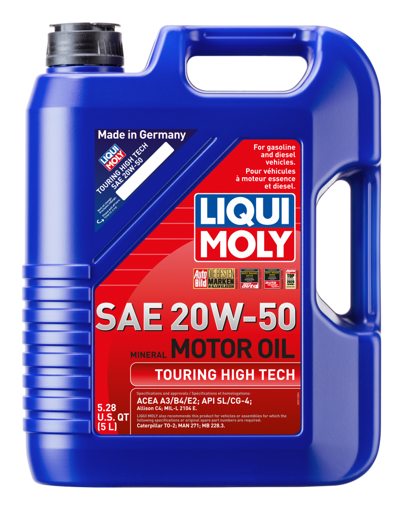 LIQUI MOLY 5L Touring High Tech Motor Oil SAE 20W-50 (20114) - Pack of 4