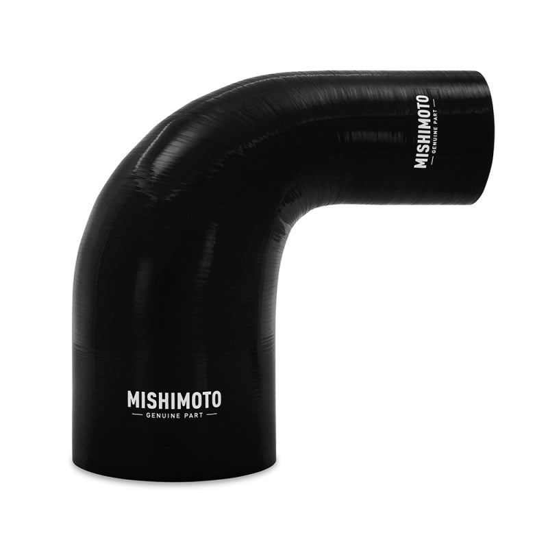 Mishimoto Silicone Reducer Coupler 90 Degree 2.5in to 4in - Black - #MMCP-R90-2540BK