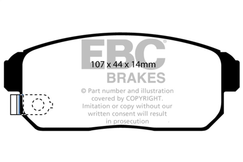 EBC 03-12 Mazda RX8 1.3 Rotary (Standard Suspension) Bluestuff Rear Brake Pads DP51691NDX