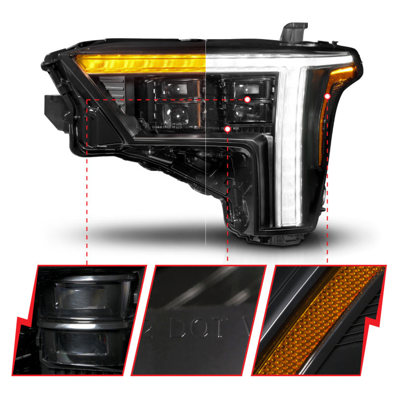 ANZO 22-26 Toyota Tundra (w/Factory LED Refl.) Z-Series Full LED Proj Headlights - Driver Side ONLY