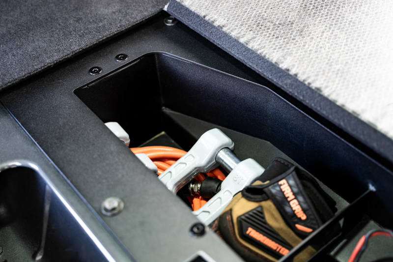 DV8 Offroad 21-23 Ford Bronco (Exc. Bronco Raptor) Air Compressor Mount & Storage Box - #CMBR-01