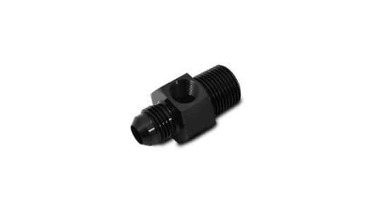 Vibrant -8AN Male to 3/8in NPT Male Union Adapter Fitting w/1/8in NPT Port