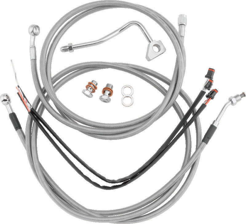 Burly Brand B30-1104 Control Kit 15 in ABS Stainless Steel for 2008-2013 Harley-Davidson Touring