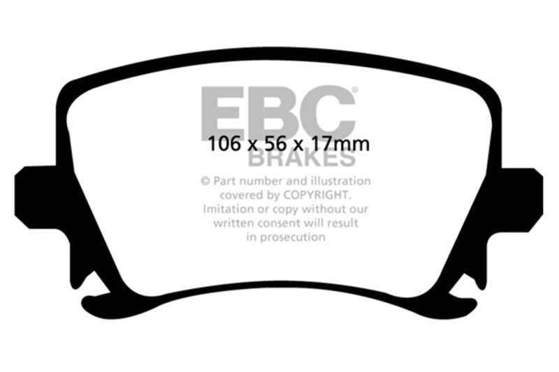 EBC 06-13 Audi A3 2.0 Turbo (Girling rear caliper) Ultimax2 Rear Brake Pads UD1108