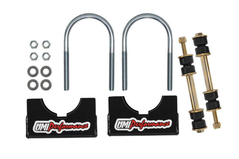 UMI Performance 2244-300-B Rear End Sway Bar Kit 3in Axle Tubes Black