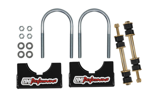 UMI Performance 2244-300-B Rear End Sway Bar Kit 3in Axle Tubes Black