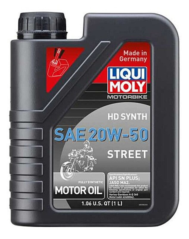 LIQUI MOLY 1L Motorbike HD Synth SAE 20W-50 Street (20100) - Pack of 6