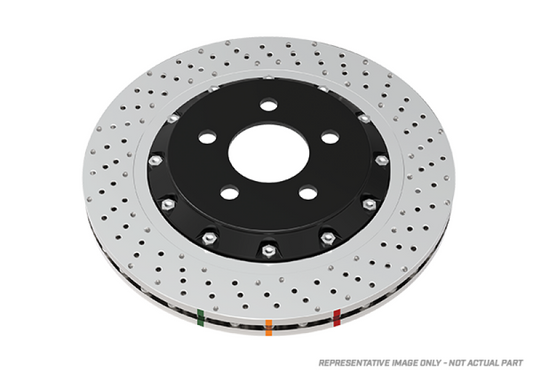 DBA 15-18 BMW M3 (w/Iron Rotors) Front 5000 Series Cross Drilled Rotor w/Silver Hat