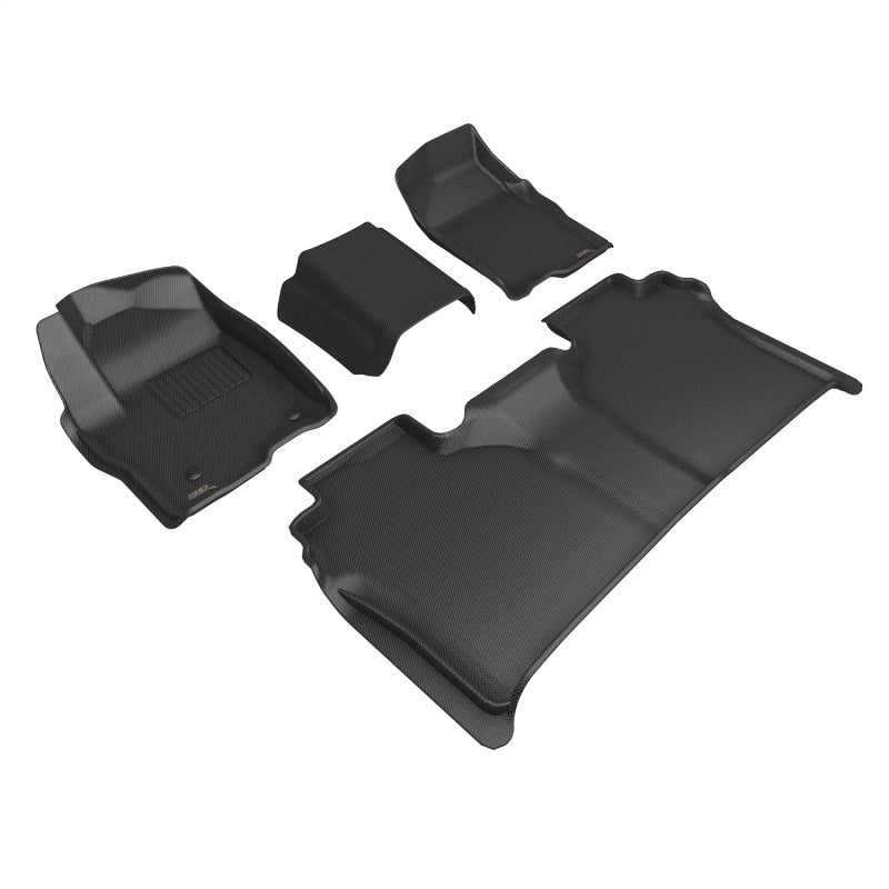3D MAXpider Kagu Front & Rear Floor Mats for 2019-2024 Chevrolet Silverado (Crew Cab)