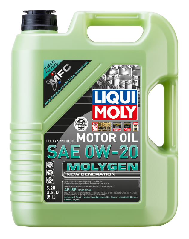 LIQUI MOLY 5L Molygen New Generation Motor Oil SAE 0W-20 (20438) - Pack of 4