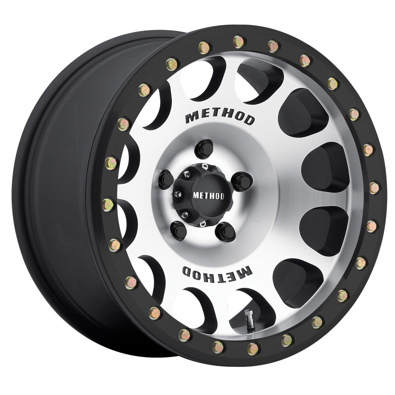 Method MR105 Beadlock 17x9 -38mm Offset 5x5 71.5mm CB Machined with Matte Black Ring Wheel