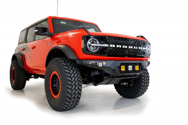 Addictive Desert Designs for 21-22 Ford Bronco Bomber Front Bumper (w/ 3 Baja Designs LP4 Mounts)