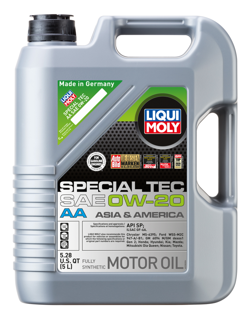 LIQUI MOLY 5L Special Tec AA Motor Oil SAE 0W-20 (2208) - Pack of 4
