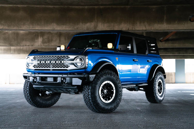 DV8 Offroad 21-22 Ford Bronco Factory Front Bumper License Relocation Bracket - Side - #LPBR-02