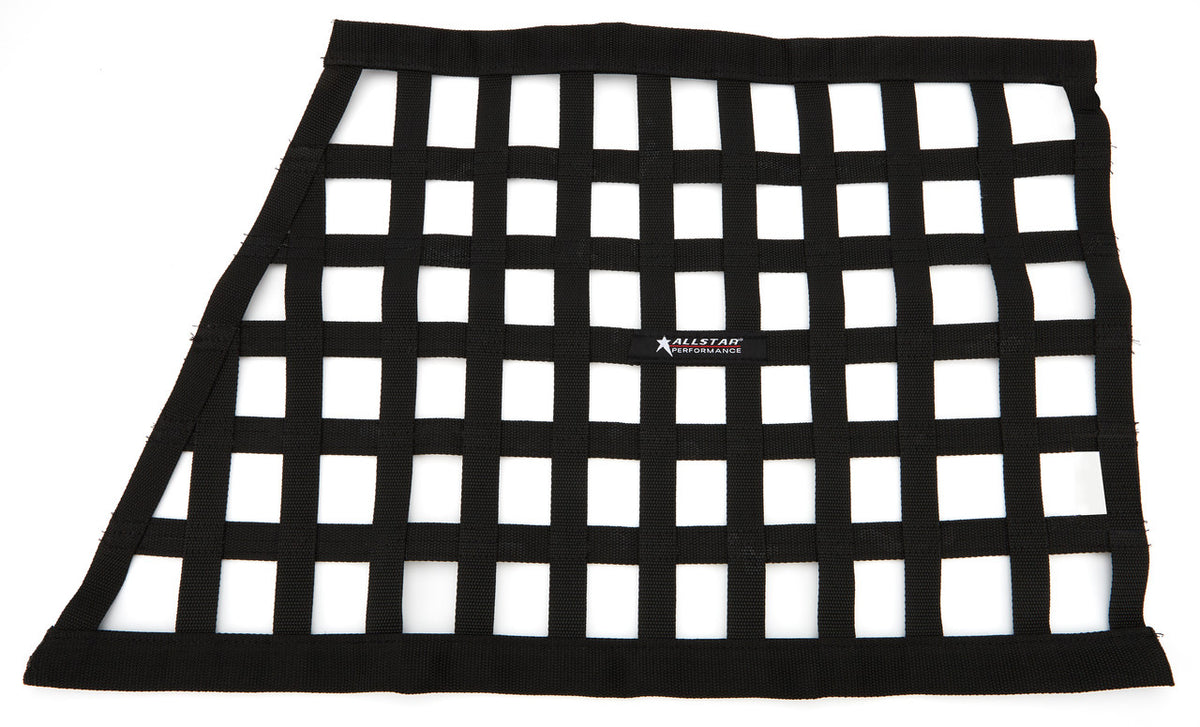 Allstar Performance Window Net Ribbon Style Angled Black Non-SFI ALL10293