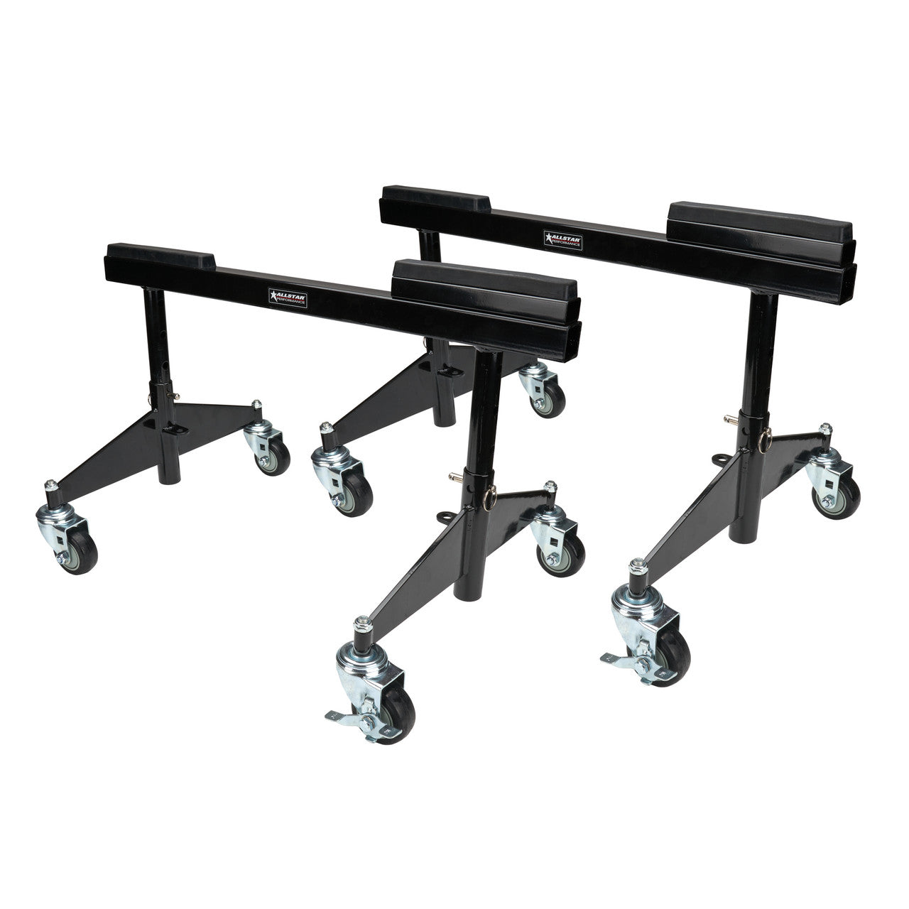 Allstar Performance Chassis Dollies 30 in Wide Black Powder Coat Pair ALL10626