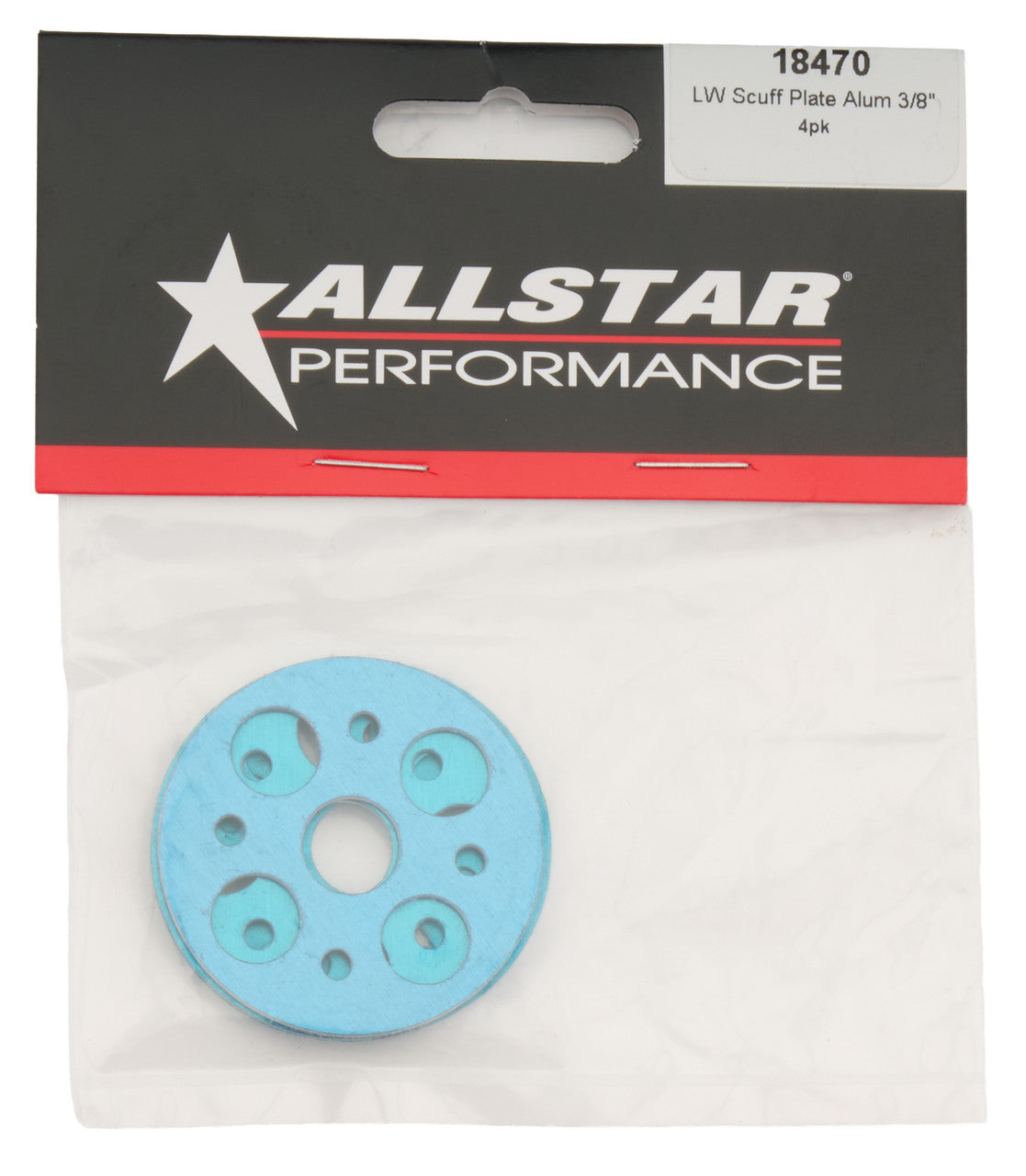 Allstar Performance LW Scuff Plate Aluminum 3/8in 25pk ALL18470-25