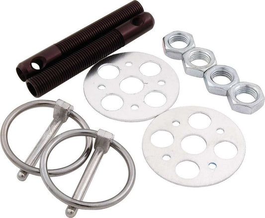 Allstar Performance Lightweight Aluminum Hood Pin Kit 3/8in Black ALL18473