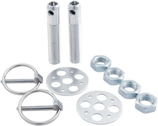 Allstar Performance Lightweight Aluminum Hood Pin Kit 1/2in Silver ALL18476