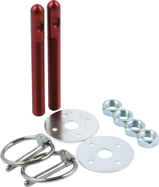 Allstar Performance Aluminum Hood Pin Kit 3/8in Red ALL18481