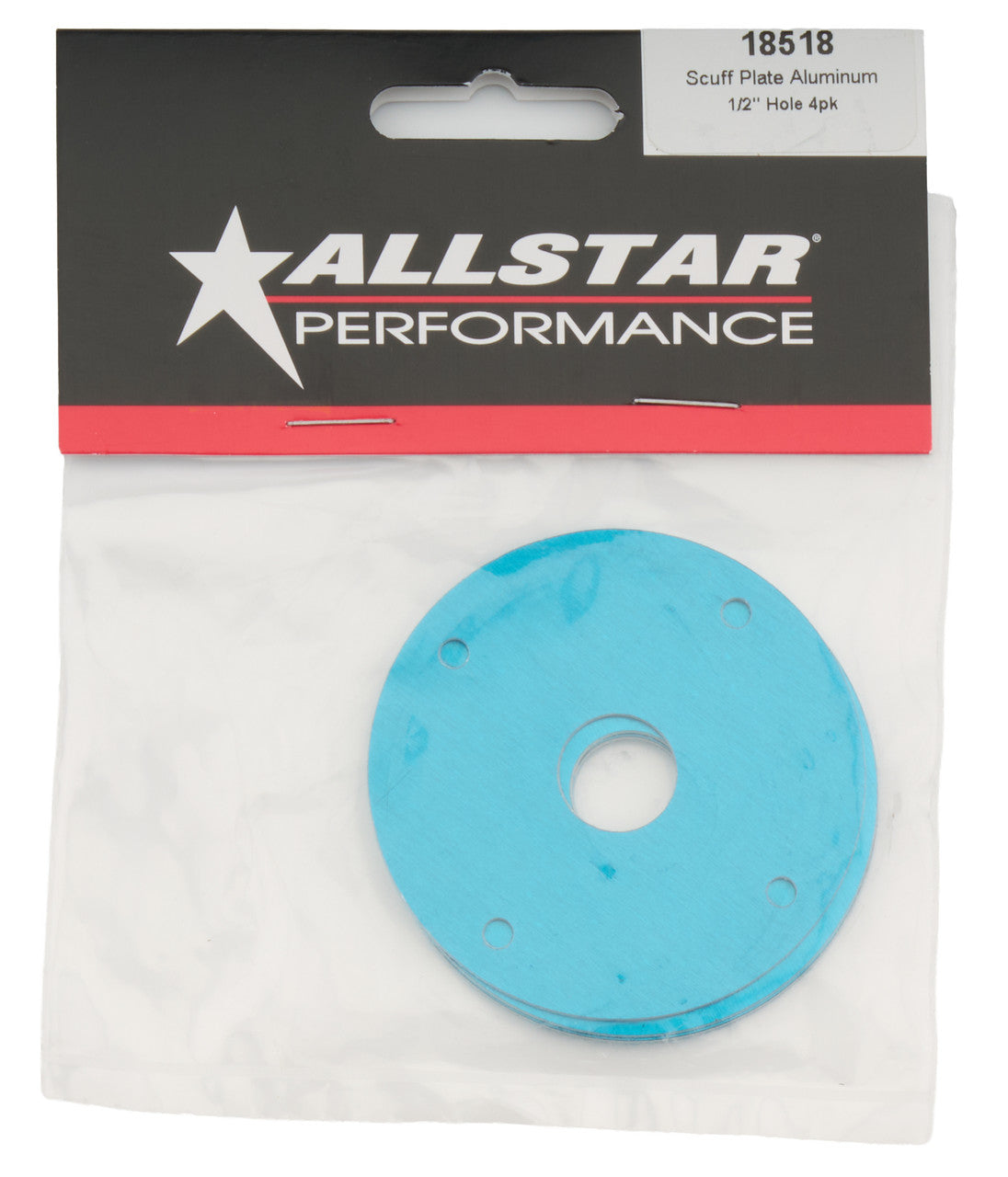 Allstar Performance Scuff Plates Aluminum 1/2in Hole 10pk ALL18518-10