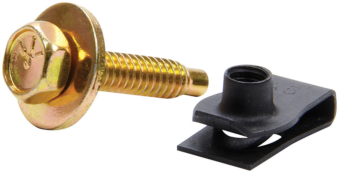 Allstar Performance Body Bolt Kit w/ Clips 10pk Gold ALL18559