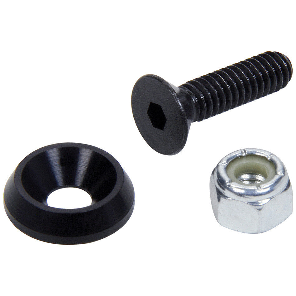 Allstar Performance Countersunk Bolts 1/4in w/ 3/4in Washer Blk 10pk ALL18629
