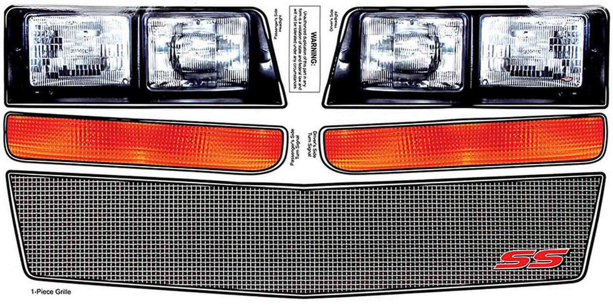 Allstar Performance Monte Carlo SS Nose Decal Kit Mesh Grille 1983-1988 ALL23038