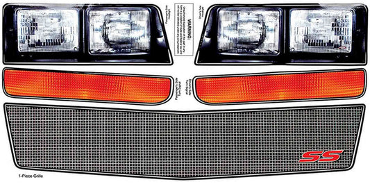 Allstar Performance Monte Carlo SS Nose Decal Kit Mesh Grille 1983-88 ALL23038