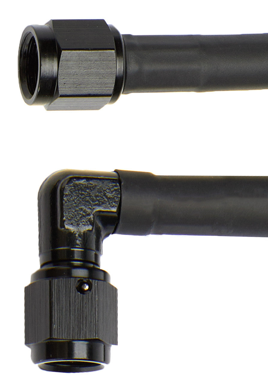 Allstar Performance Coated Braided Line 21in #4 Hose -4 90 Degree/-4 Straight ALL48403